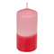 Stumpenkerze mit Farbverlauf, rosa/rot