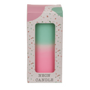 Stumpenkerze mit Farbverlauf, rosa/mint