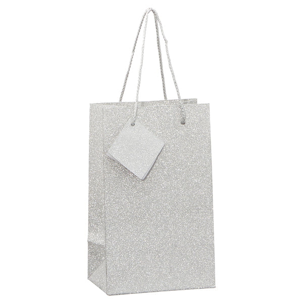 Geschenktüte "Glam Deluxe", silber, S, ca. 12,5x20cm