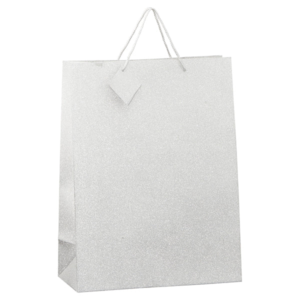 Geschenktüte "Glam Deluxe", silber, L, ca. 30x39cm