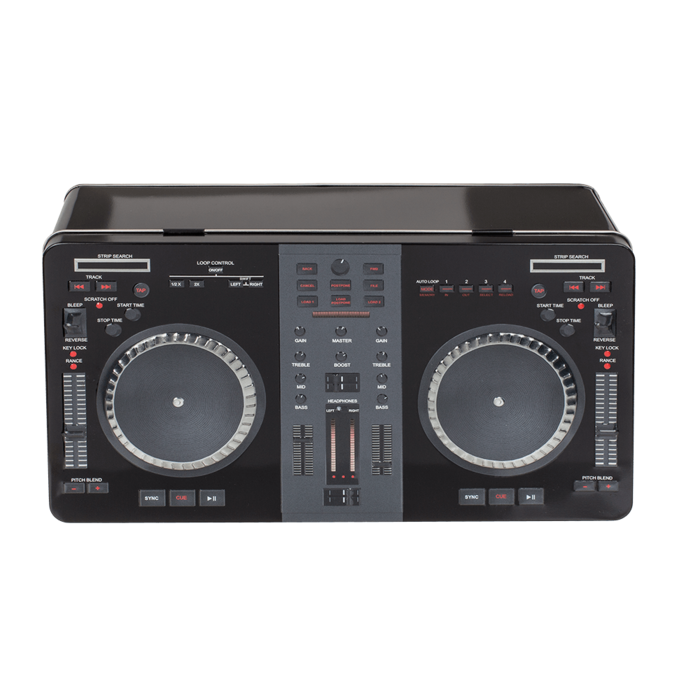 Rechteckige Metall-Dose, DJ Mischpult,