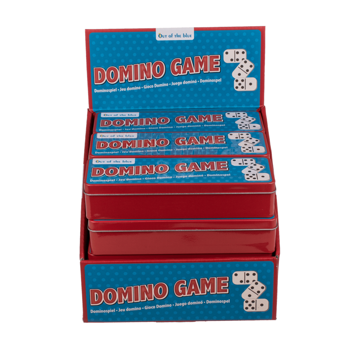 Dominospiel, 6er Version, 28 Steine in Metalldose,