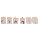 Kerzenblock mit Schrift, Mr. & Mrs.,