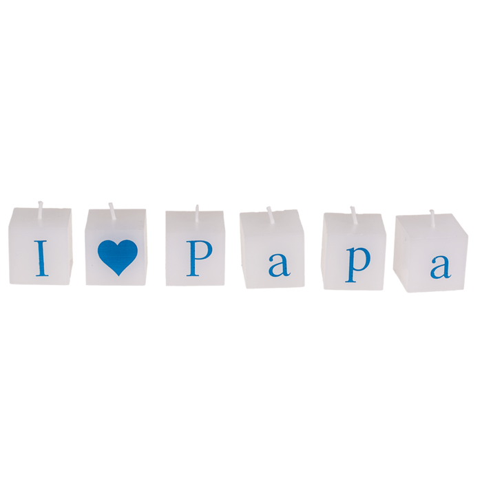 Kerzenblock mit Schrift, I love Papa,