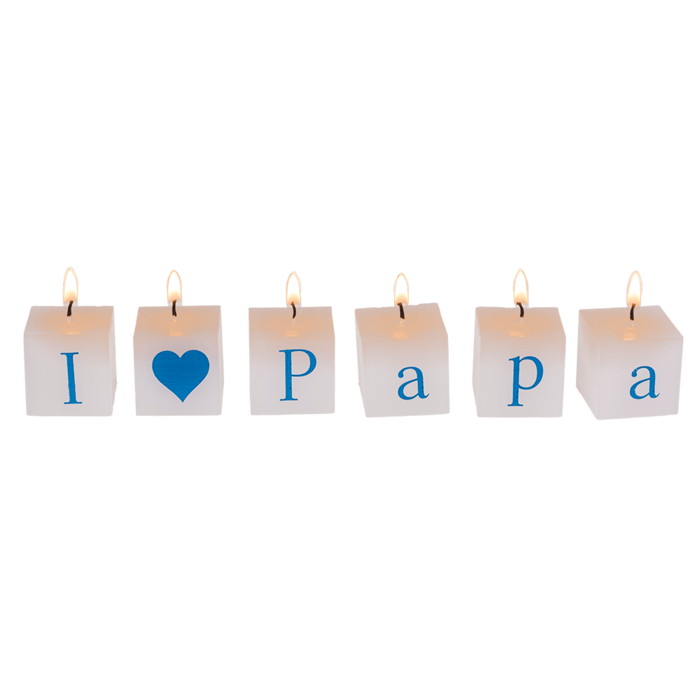 Kerzenblock mit Schrift, I love Papa,