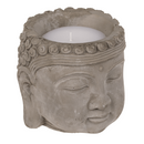 Kerze, Buddha-Kopf, ca.13,5 x 13 cm,