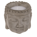 Kerze, Buddha-Kopf, ca.13,5 x 13 cm,