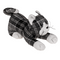 Schwarz/grau/weiß karierter Türstopper, Katze,