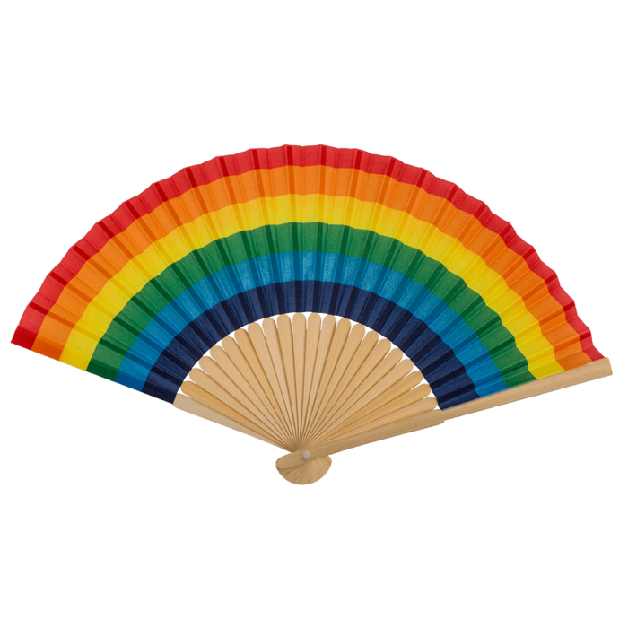 Fächer, Pride, ca. 21 cm, aus Bambus,