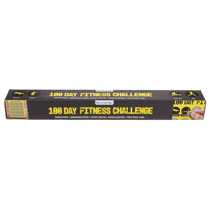 Kratz-Poster, 100 Tage Fitness,