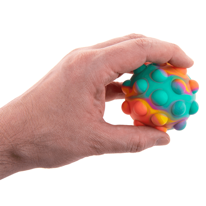 Fidget Pop Ball, Rainbow, D: ca. 7 cm,