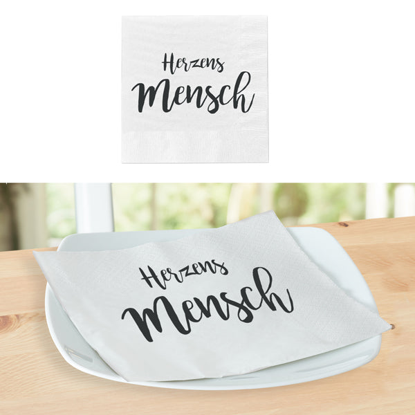 Servietten Herzensmensch, 20er Pack