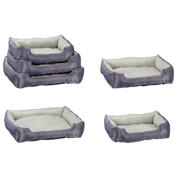 Hundebett, Basic, 3er Set, grau/anthrazit