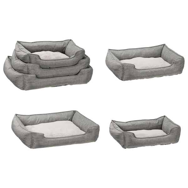 Hundebett, Lounge, 3er Set, grau
