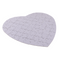 Weißes Herz-Puzzle, 80 beschriftbare Teile,