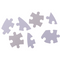 Weißes Herz-Puzzle, 80 beschriftbare Teile,