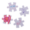 Weißes Herz-Puzzle, 80 beschriftbare Teile,