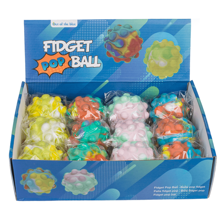 Fidget Pop Ball, Rainbow, D: ca. 7 cm,