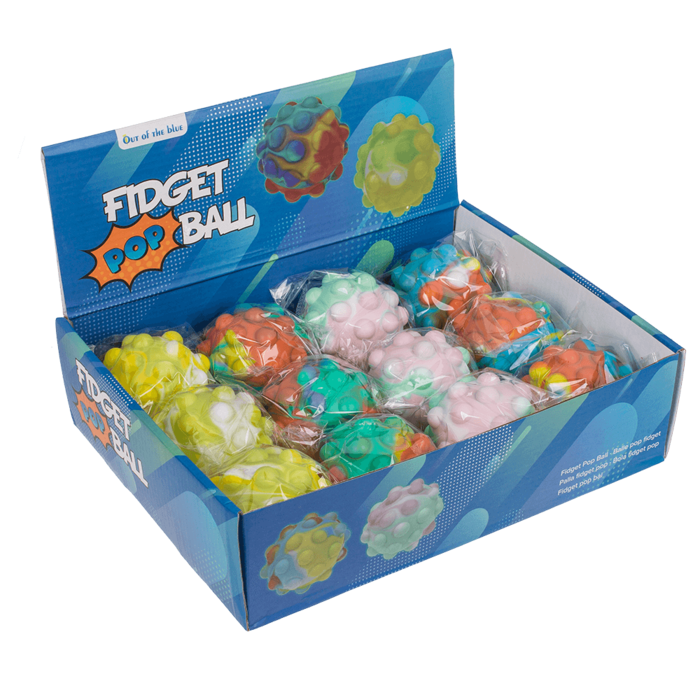 Fidget Pop Ball, Rainbow, D: ca. 7 cm,