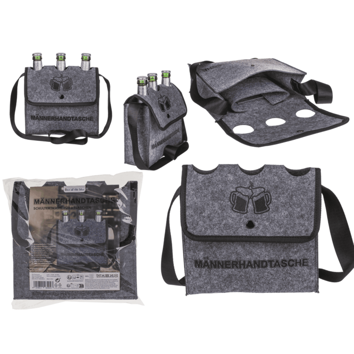 Graue Umhängetasche, Männerhandtasche,