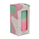 Stumpenkerze mit Farbverlauf, rosa/mint
