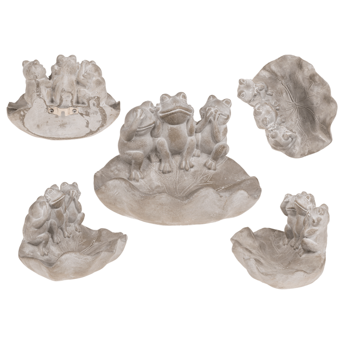 Vogeltränke, Frösche, ca. 21,5 x 14,5 x 16 cm,