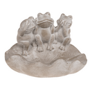 Vogeltränke, Frösche, ca. 21,5 x 14,5 x 16 cm,