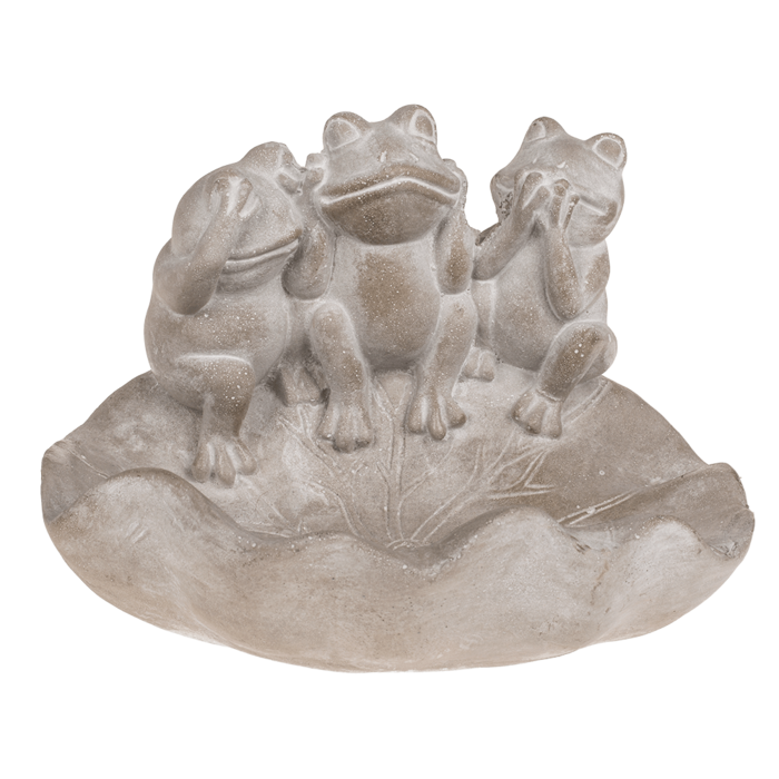 Vogeltränke, Frösche, ca. 21,5 x 14,5 x 16 cm,