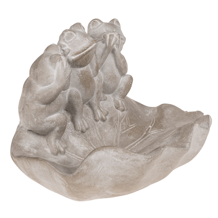 Vogeltränke, Frösche, ca. 21,5 x 14,5 x 16 cm,