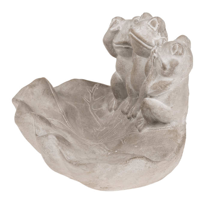 Vogeltränke, Frösche, ca. 21,5 x 14,5 x 16 cm,
