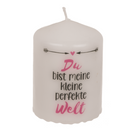 Stumpenkerze, Du bist meine kleine perfekte Welt,