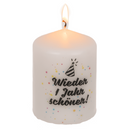 Stumpenkerze, Wieder ein Jahr schöner,