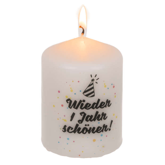 Stumpenkerze, Wieder ein Jahr schöner,