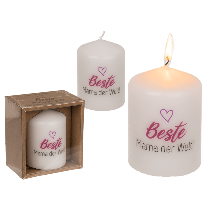 Stumpenkerze, Beste Mama der Welt,