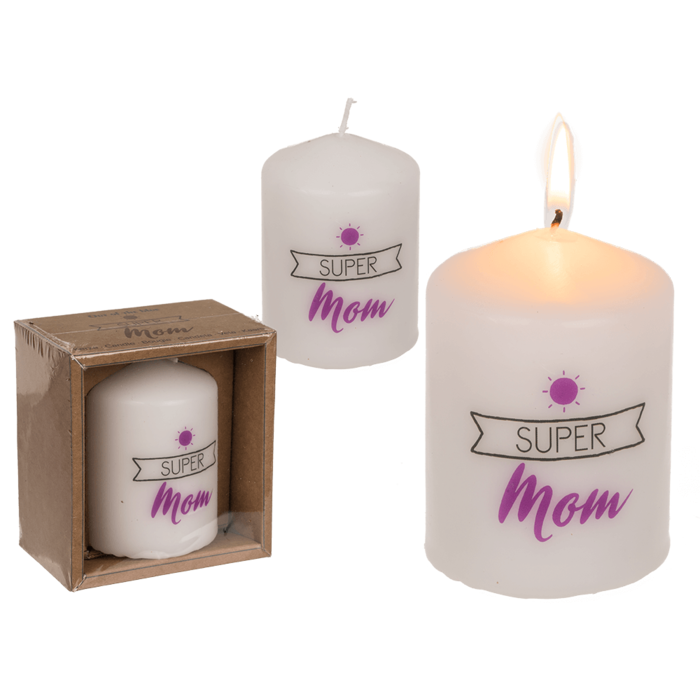 Stumpenkerze, Super Mom,