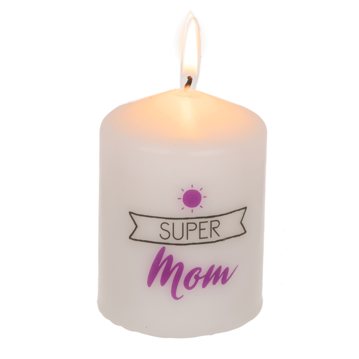 Stumpenkerze, Super Mom,