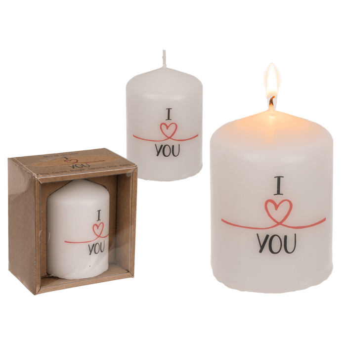 Stumpenkerze, I love you,