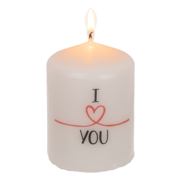 Stumpenkerze, I love you,