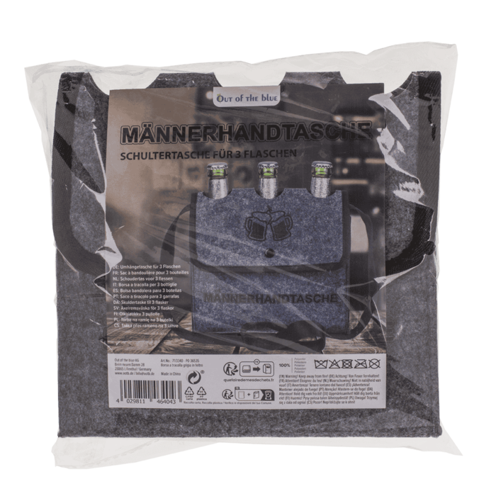 Graue Umhängetasche, Männerhandtasche,