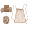 Naturfarbener Netz-Rucksack, ca. 34 x 42 cm,