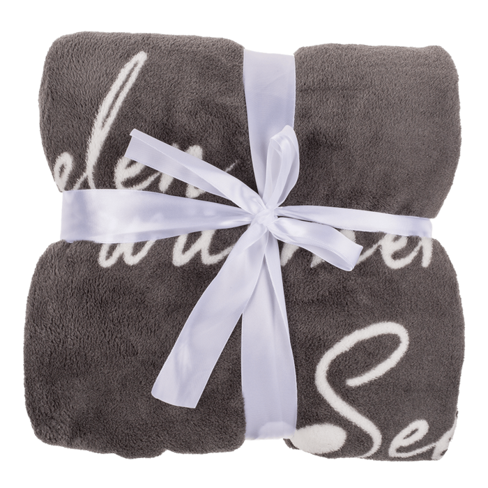 Graue Kuscheldecke, Seelenwärmer,