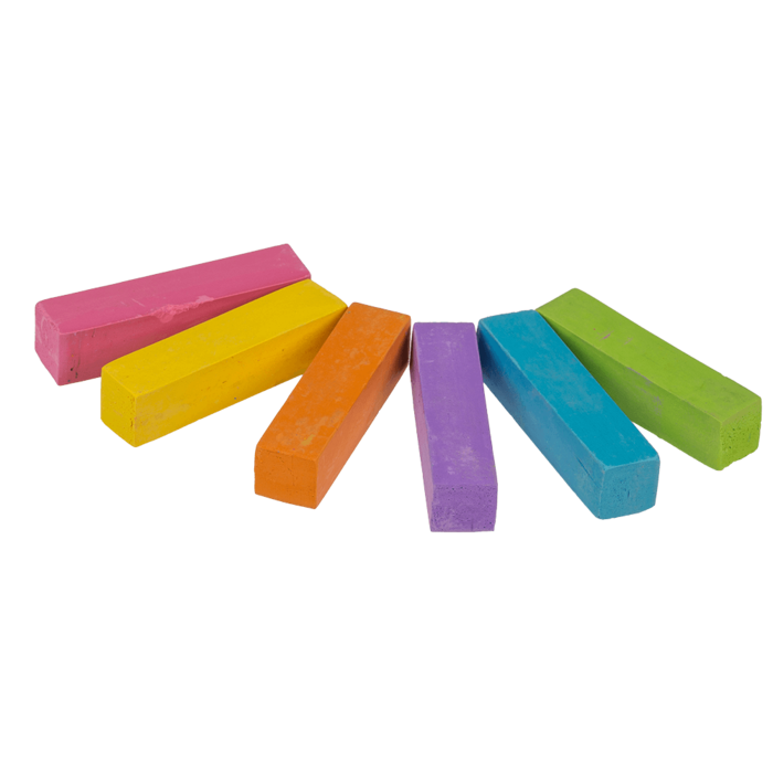 Haar-Kreide, ca. 4 cm, 6-farbig sortiertes Set