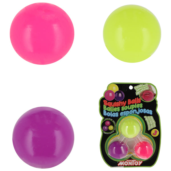 Klebeball, Glow in the Dark, 3er Set, ca. 4cmD