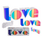 Leuchte, Rainbow Love, ca. 36 x 13,5 cm,