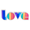 Leuchte, Rainbow Love, ca. 36 x 13,5 cm,