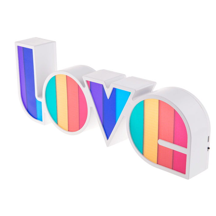 Leuchte, Rainbow Love, ca. 36 x 13,5 cm,