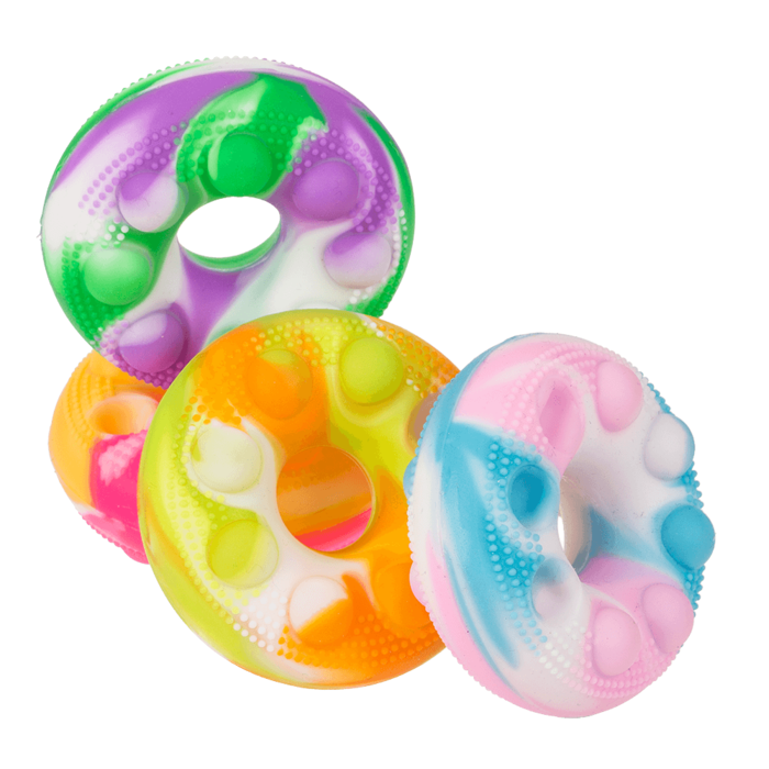Fidget Pop Toy, Donut, ca. 7 x 3,5 cm,