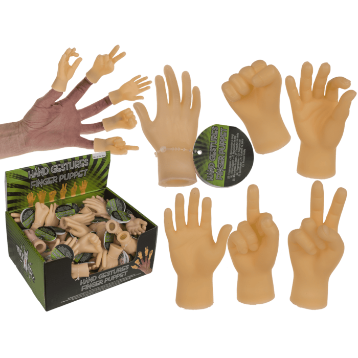 Fingerpuppen, Handgesten, ca. 6-8 cm,