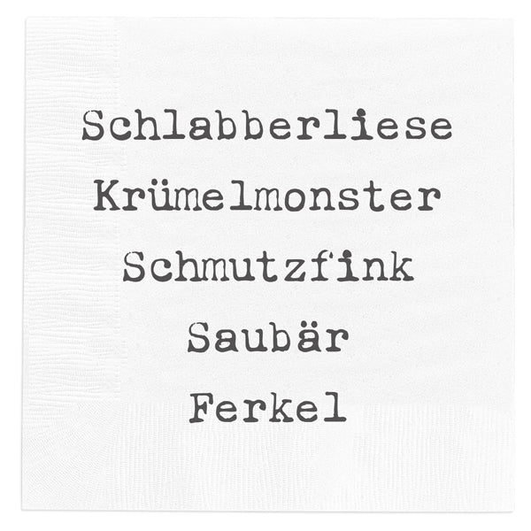 Servietten Schmutzfink,  20er Pack