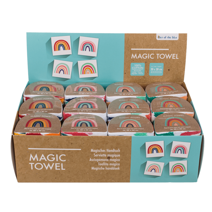 Magisches Baumwoll-Handtuch, Regenbogen,